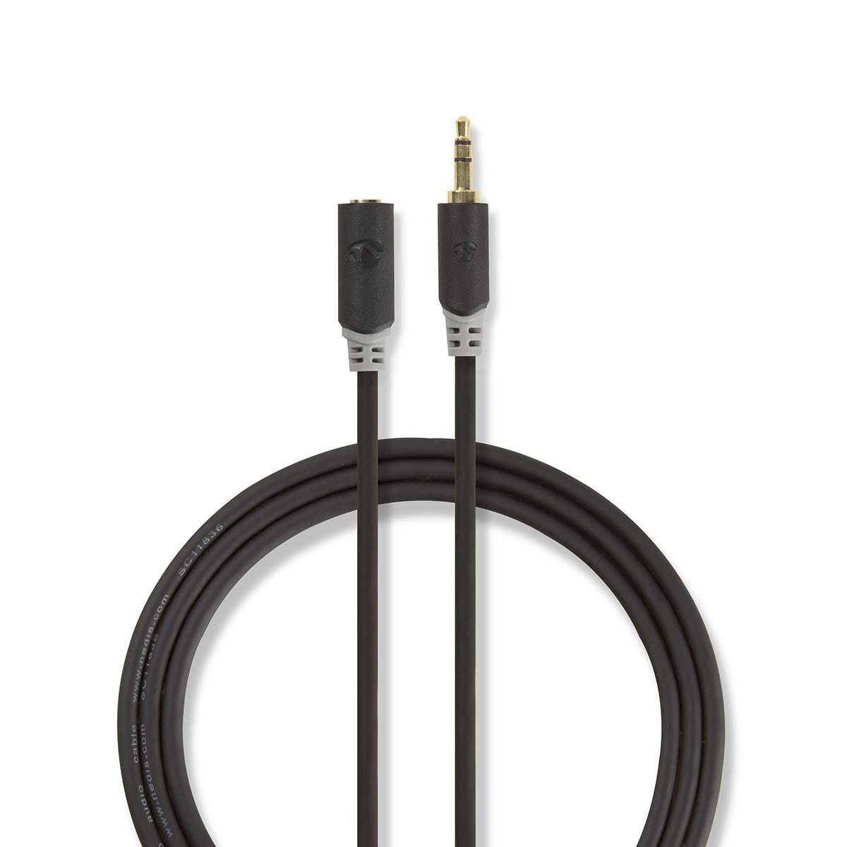 Nedis Stereo Audio kabel, 3.5 mm Male  -  3.5 mm Female, 2m, Highline
