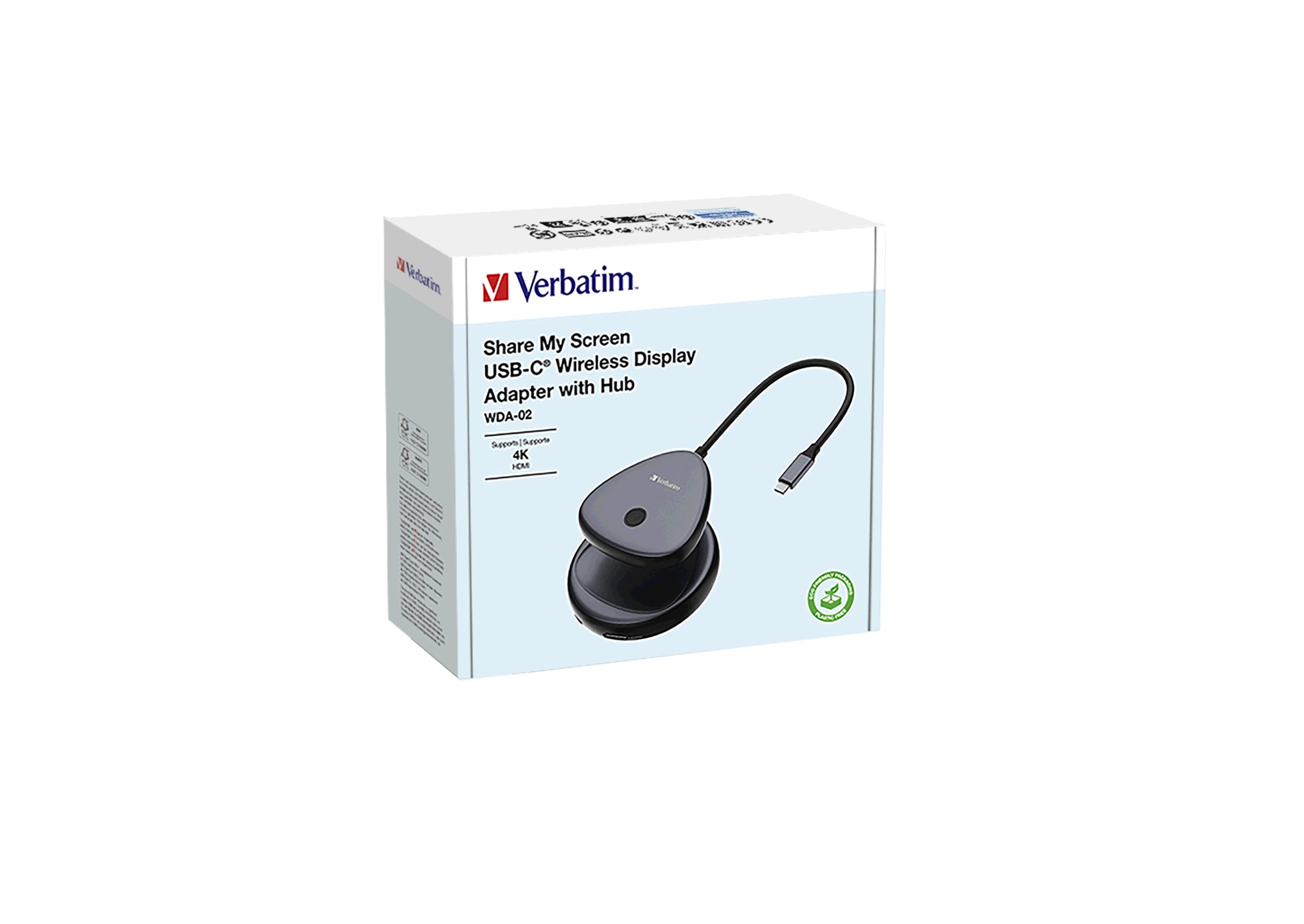 Verbatim Share My Screen, Draadloze Display Adapter + Hub