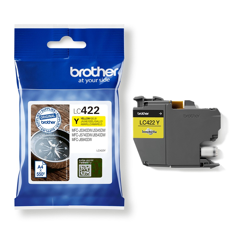 Brother Inkt LC-422C, Geel
