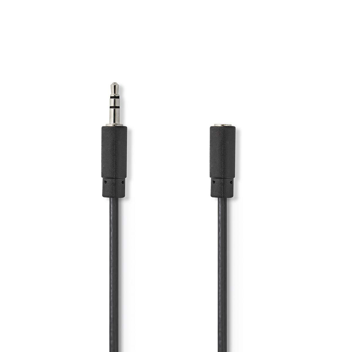 Nedis Stereo Audio kabel, 3.5 mm Male - 3.5 mm Female, 2m, zwart