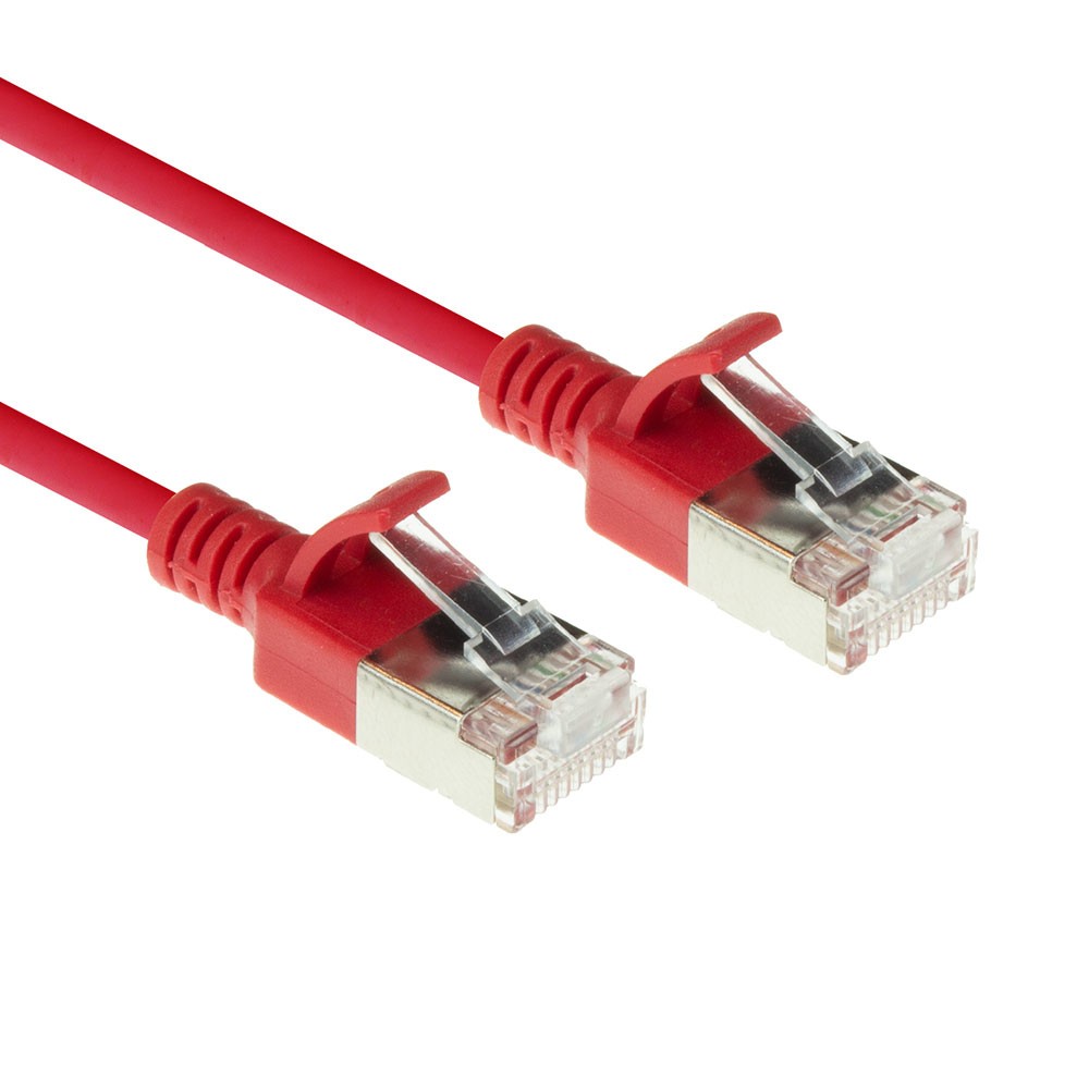 FTP Slimline patchkabel rood CAT6A 3m bulk