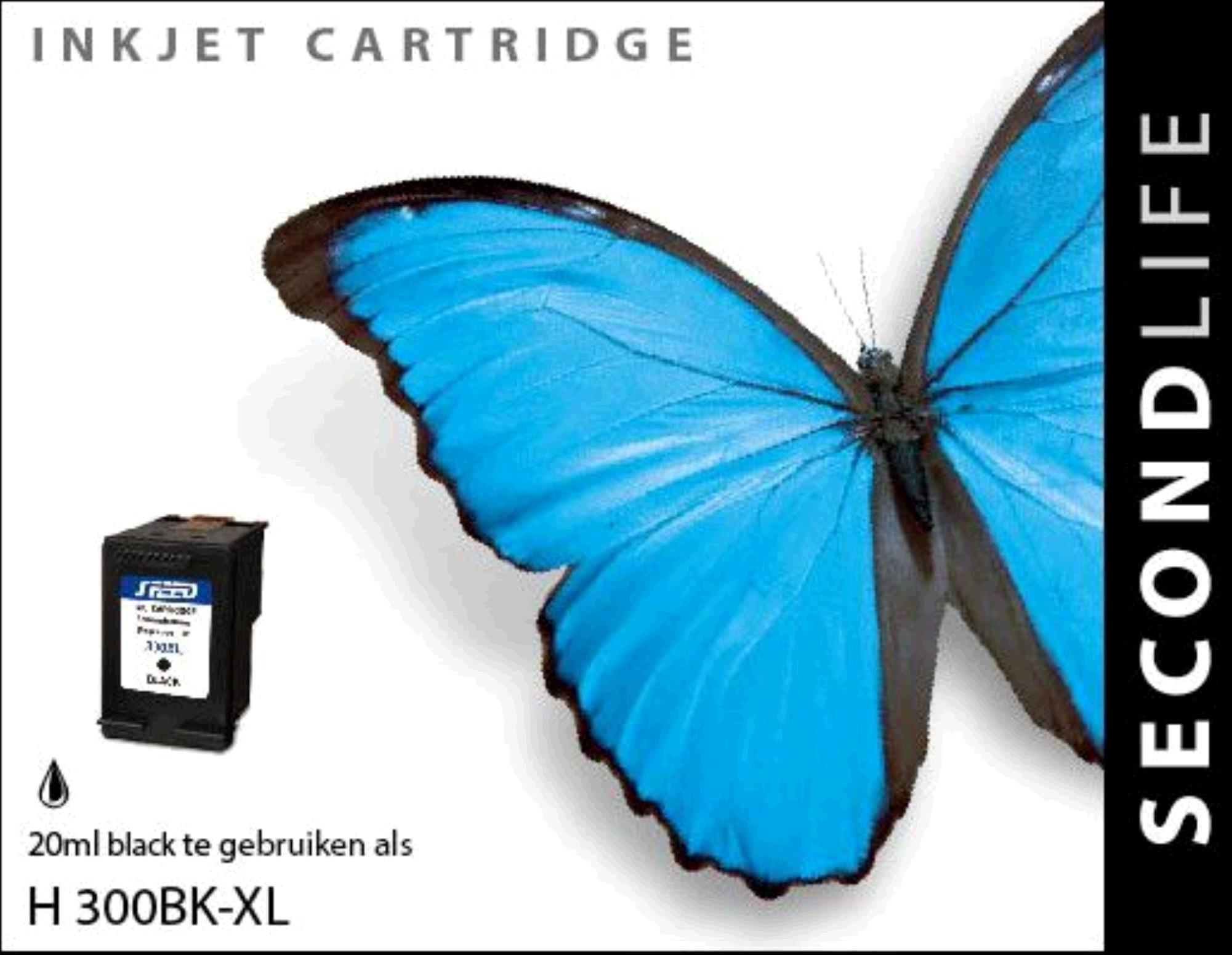 SecondLife inkt voor: HP 300XL Zwart