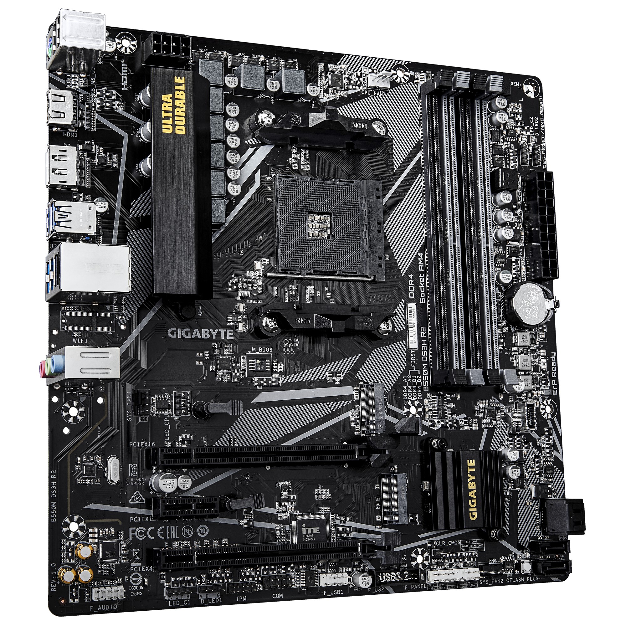 Gigabyte MB B550M DS3H R2, mATX, AM4, DDR4, HDMI, DP