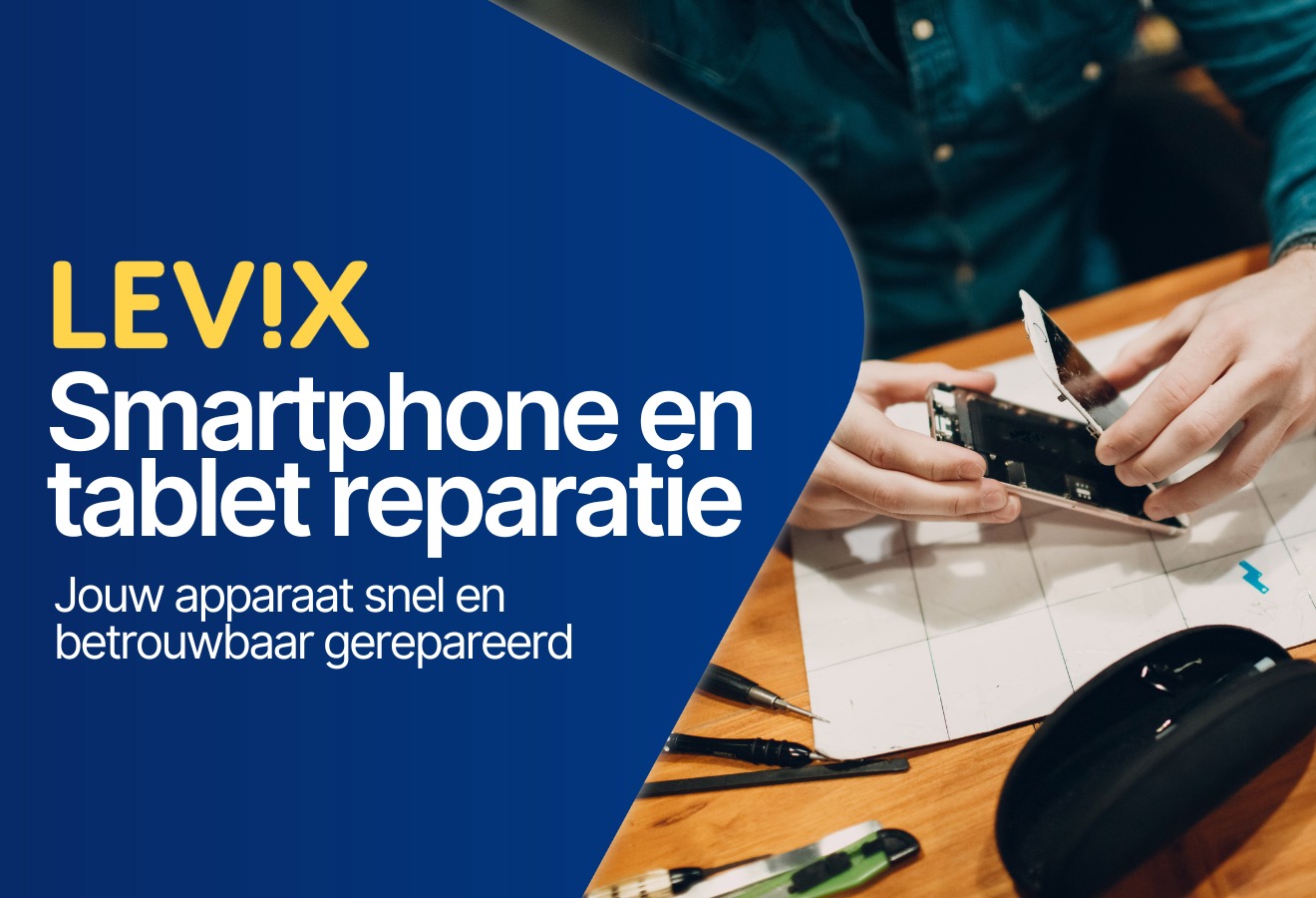 Banners Diensten Levix site mobiel - Smartphone- en Tablet reparatie