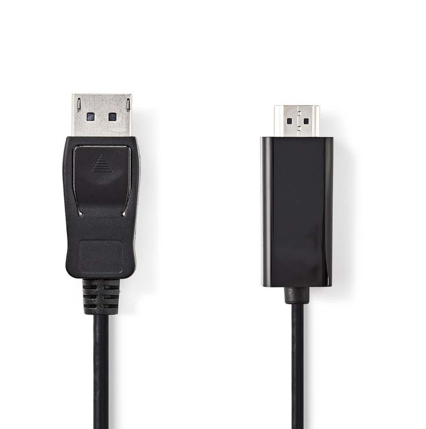 Nedis DisplayPort - HDMI kabel, DP (m) - HDMI, 2m, zwart