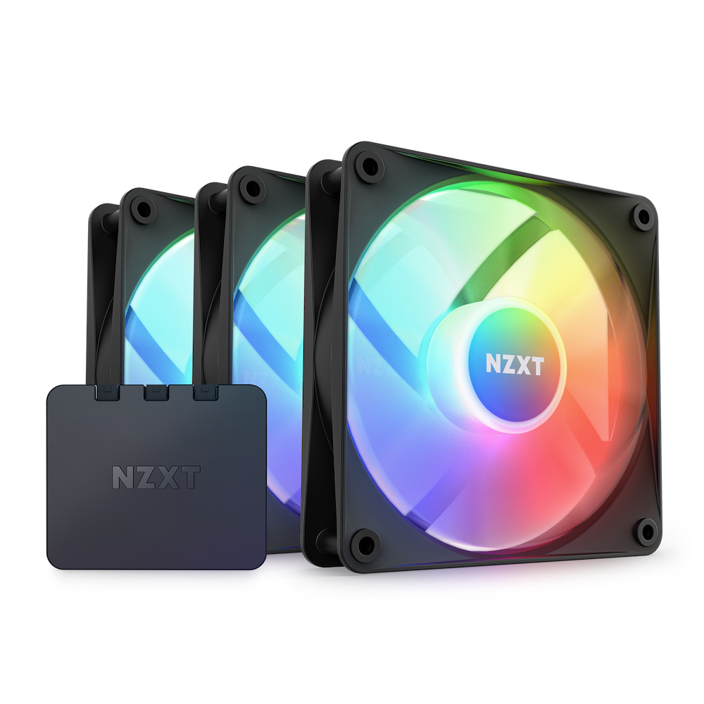 NZXT F-Series Core RGB, 3-Pack, 120mm, Zwart