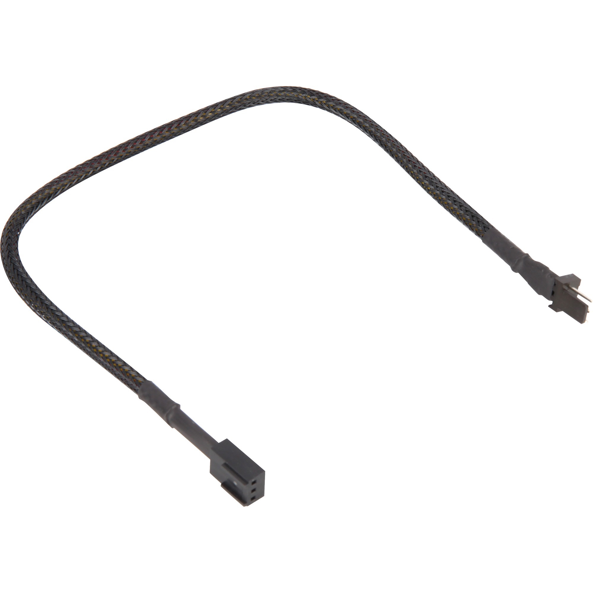 Sharkoon Power Cable 3-Pin Male verleng sleeve > 3 Pin Female (fan) 30cm