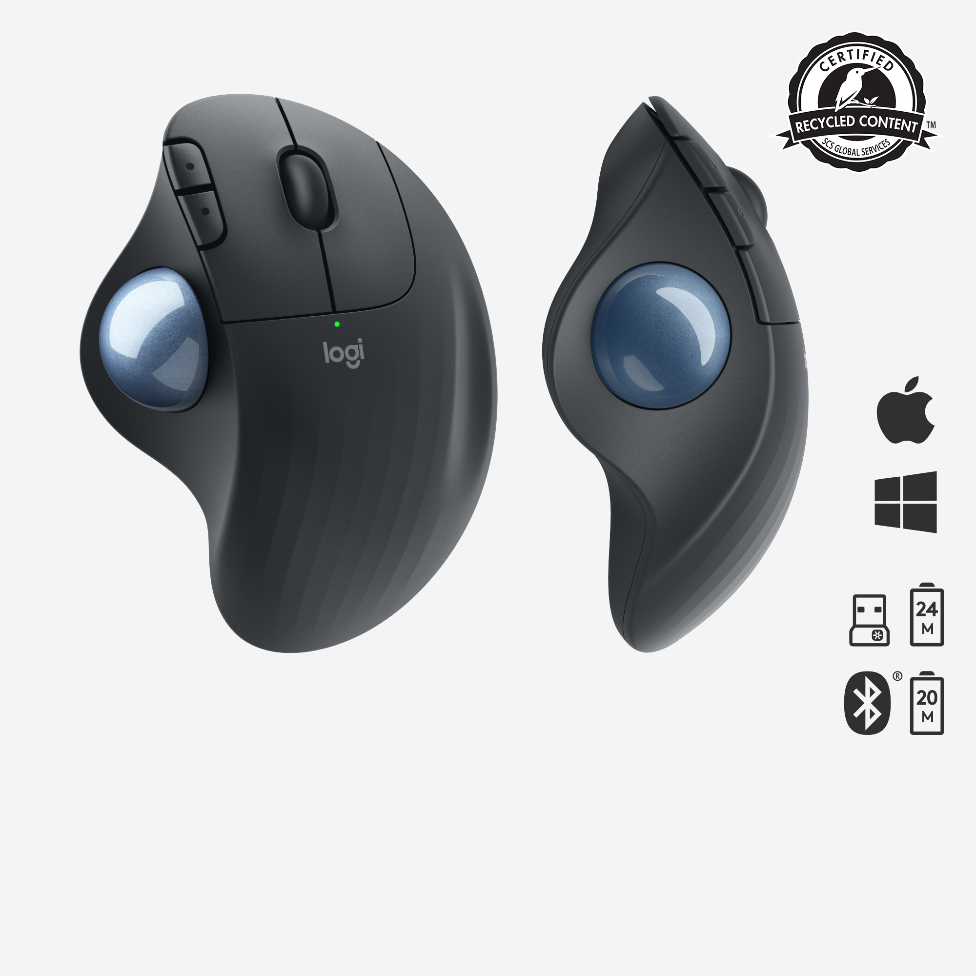 Logitech M575 Ergo Zwart