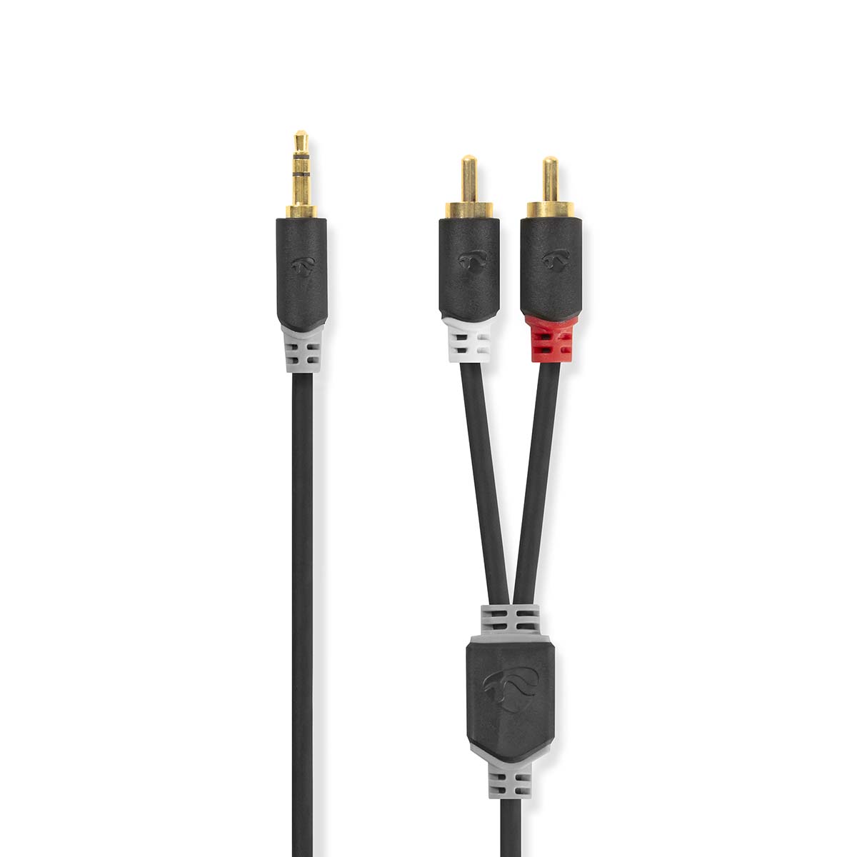 Nedis Stereo Audiokabel 3.5 mm (m) - 2x RCA (m), 1m, Highline