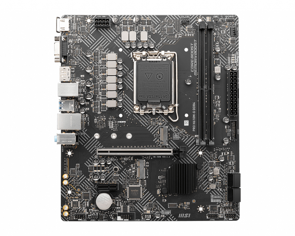 MSI MB PRO H610M-G DDR4, mATX, LGA1700, DDR4