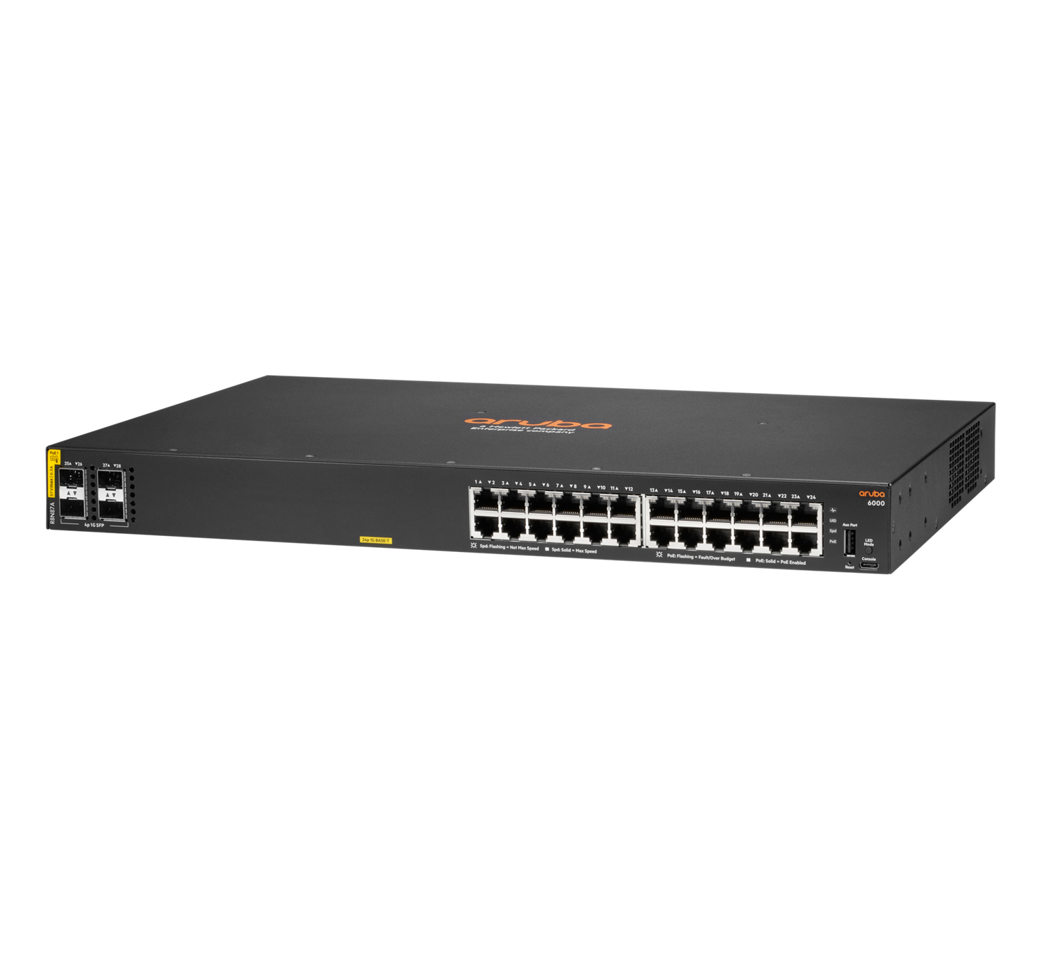 HPE Aruba CX 6000 24G | PoE+ (AT)
