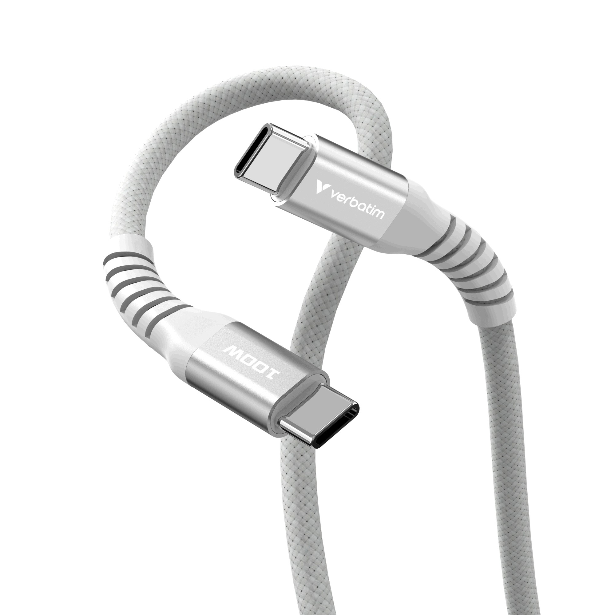 Verbatim Sync & Charge Magnetische Kabel, USB-C, 100W, 1,2m, Grijs