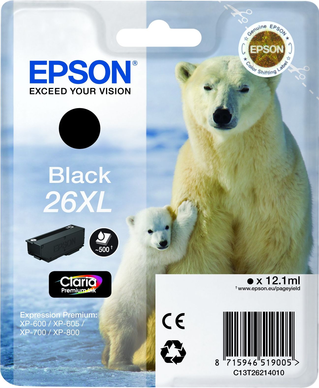 Epson 26XL Ijsbeer Zwart