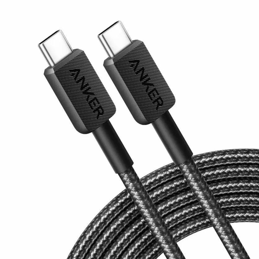 Anker  322 USB-C naar USB-C (1.8m, gevlochten), zwart