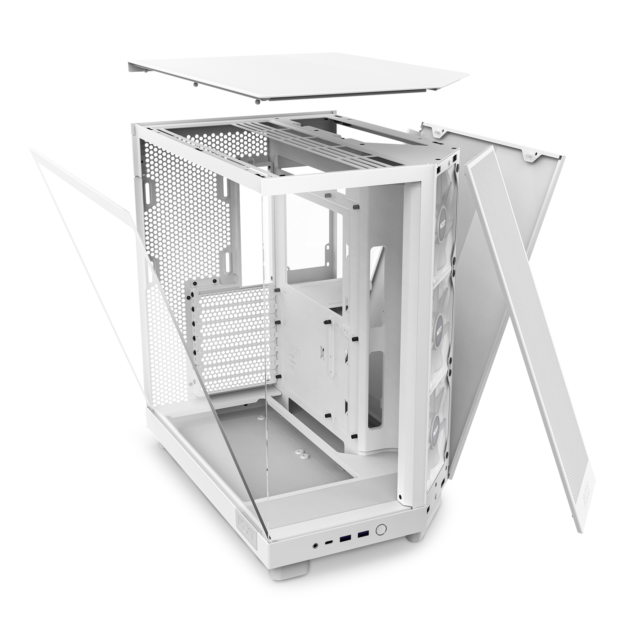 NZXT Kast H6 Flow RGB Wit