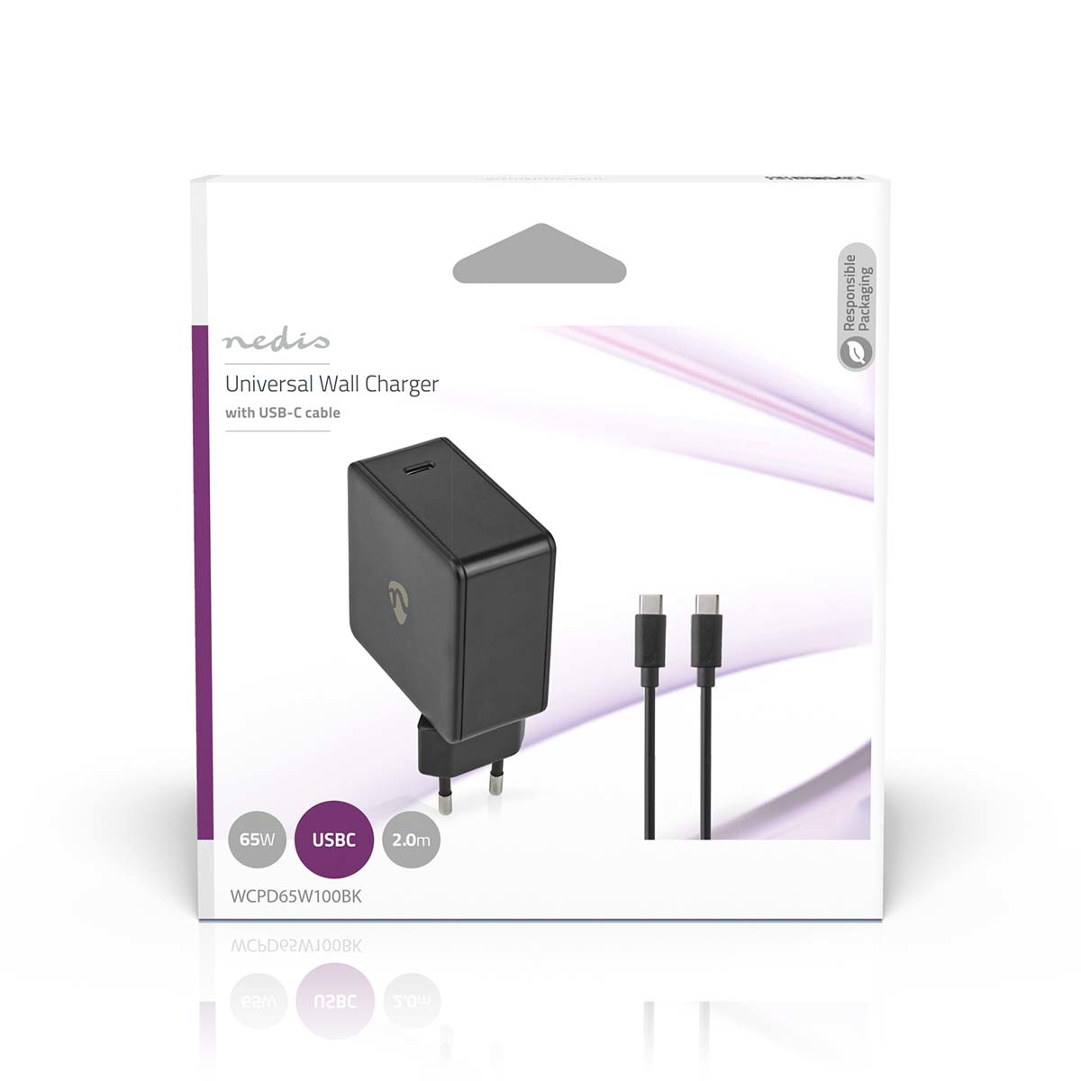 Nedis USB Lader | WCPD65W100BK