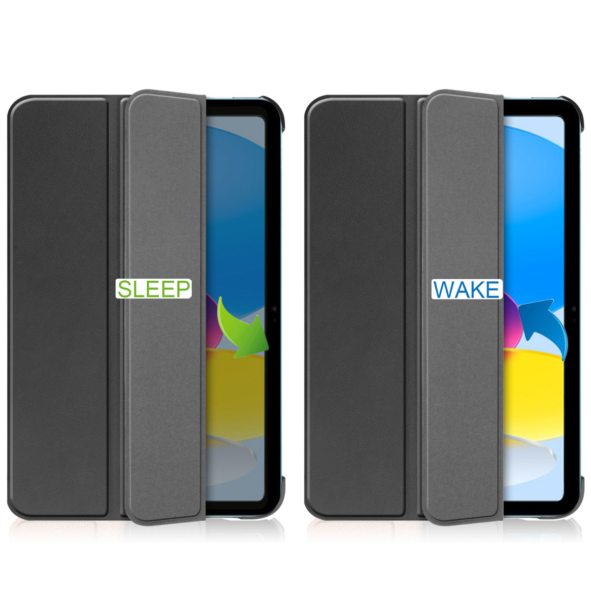 Accezz Tri-Fold Case Cover voor iPad 10.9 inch - Zwart