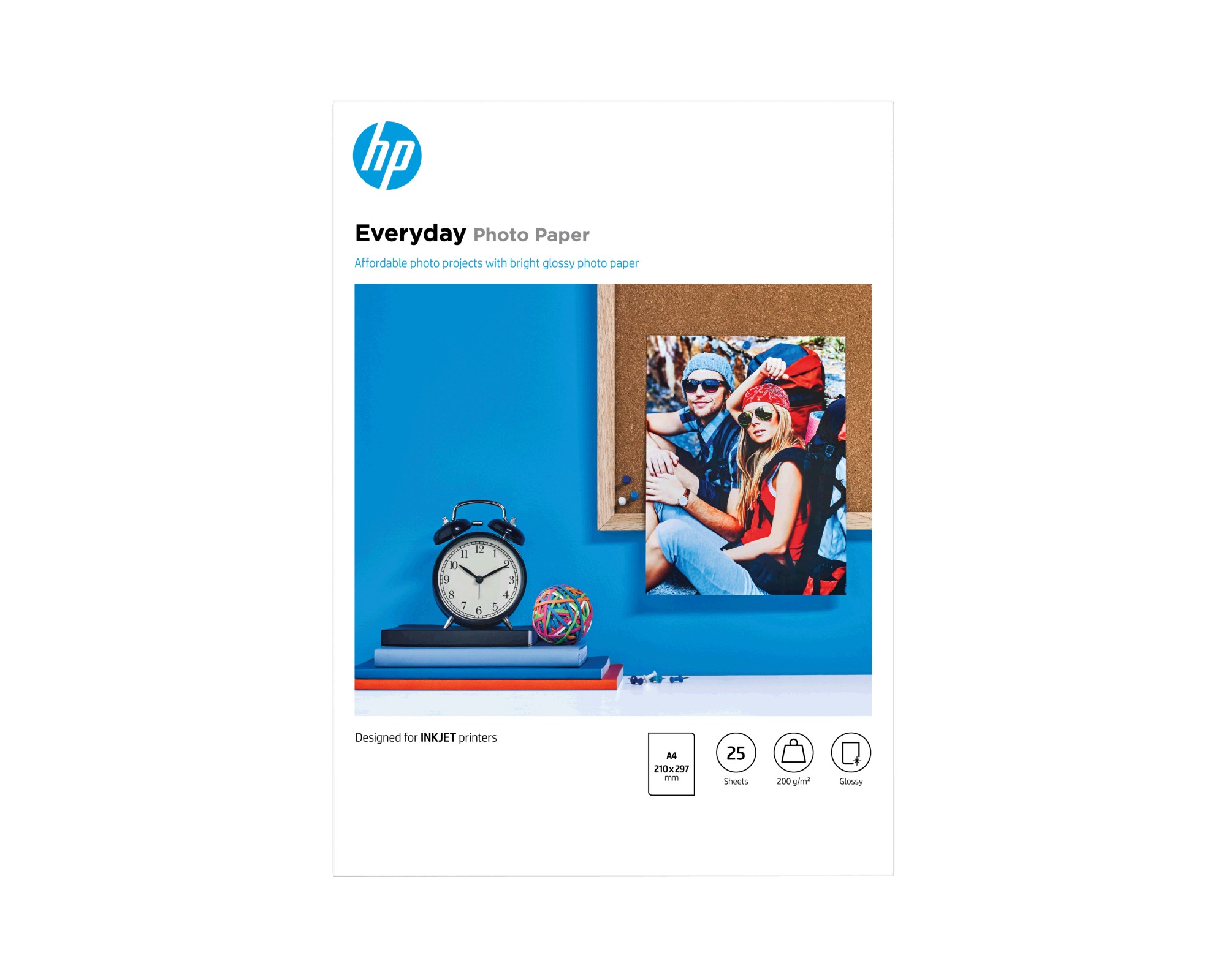 HP Everyday Semi-glossy A4 fotopapier 200 gr, (25 vel)