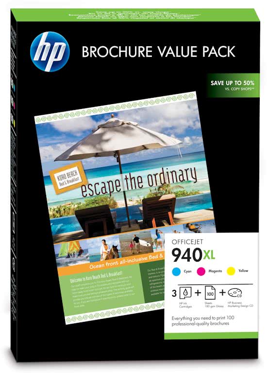  HP inkt #940XL, CG898AE, C/M/Y Value Pack