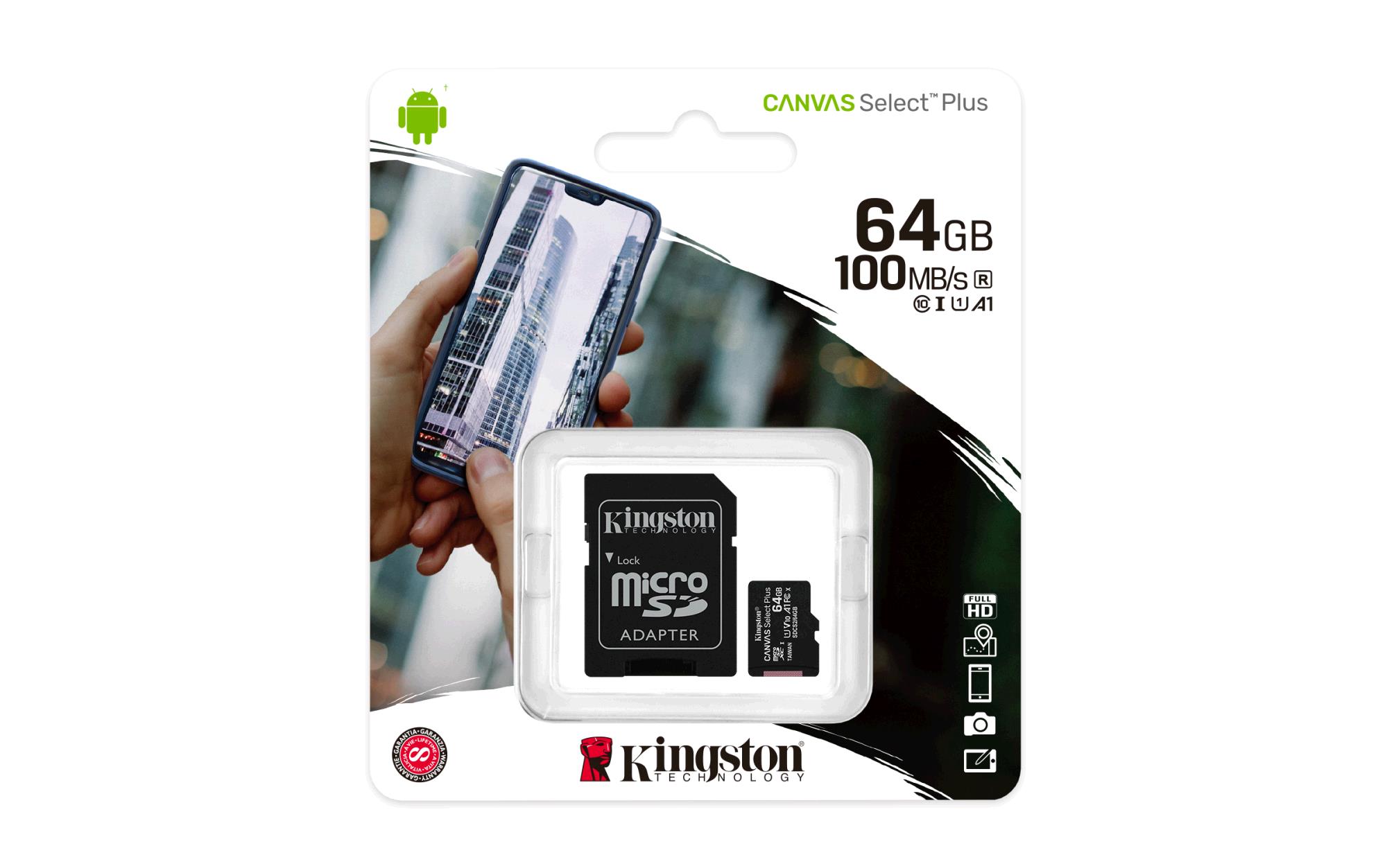 Kingston Canvas Select Plus 64GB microSDHC