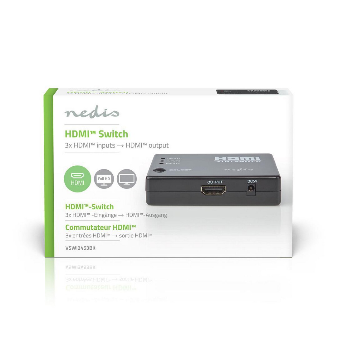 Nedis HDMI Switch 2.0 | VSWI3453BK