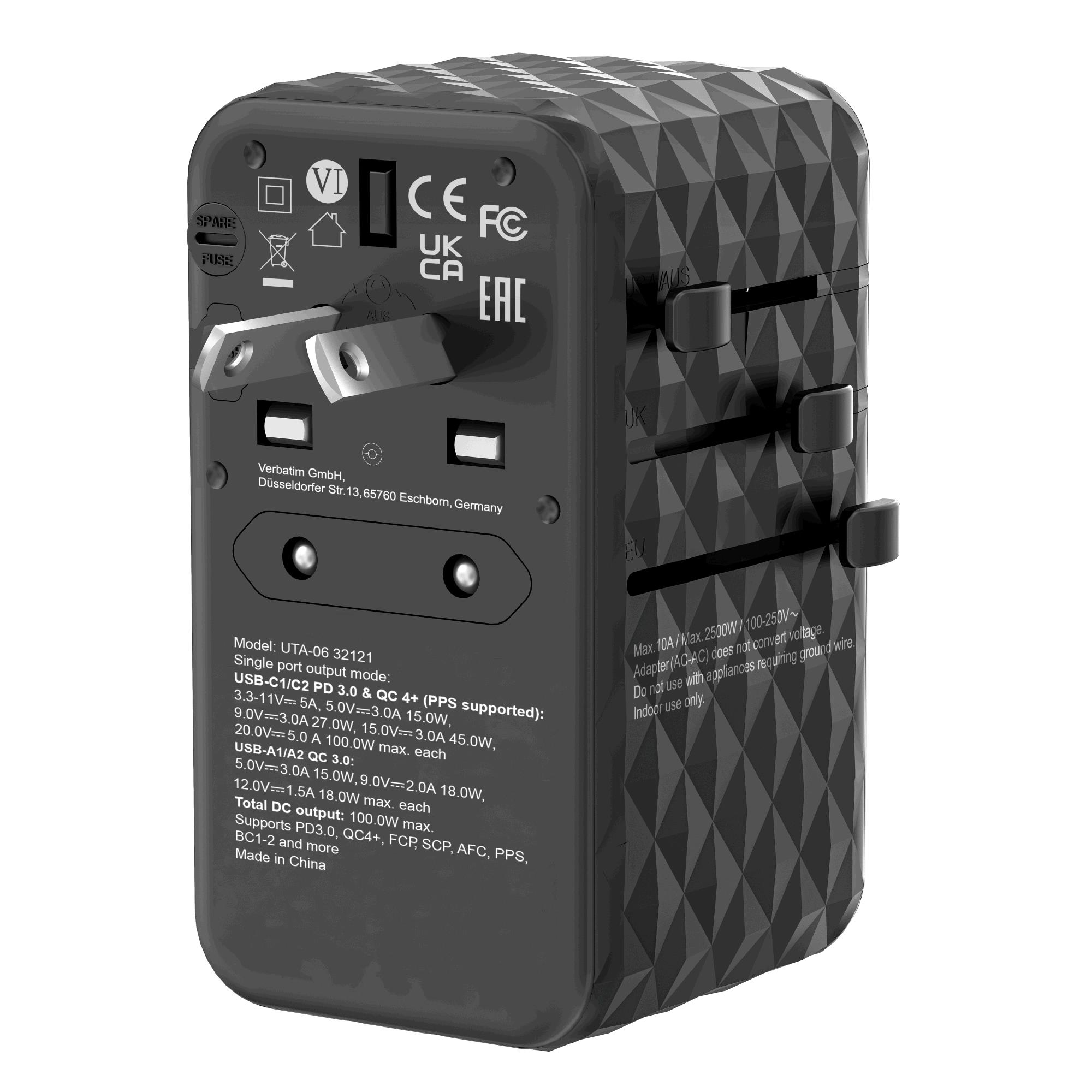 Verbatim USB Reisoplader | UTA-06