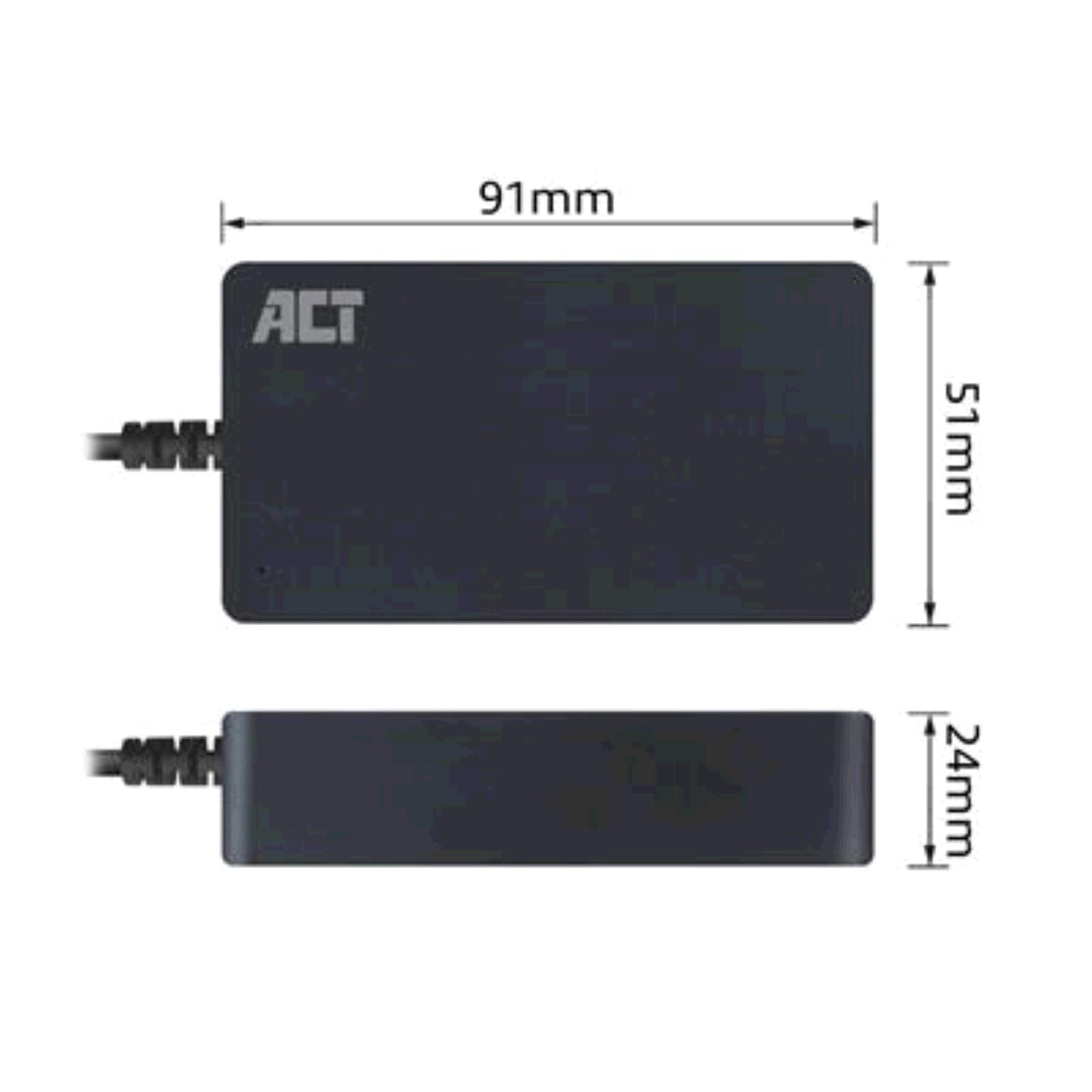 ACT Universele Notebook AC-Adapter 45W, 8 tips