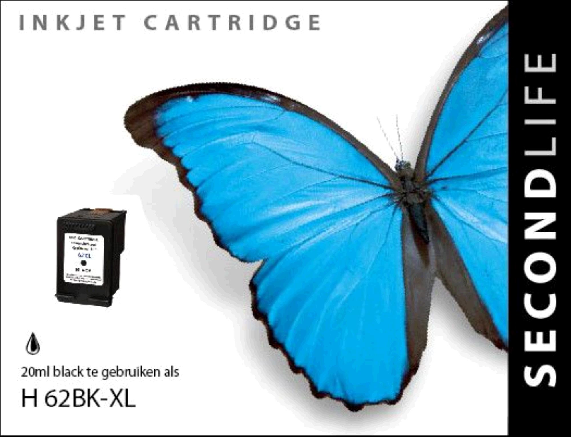 SecondLife inkt voor: HP 62XL Zwart