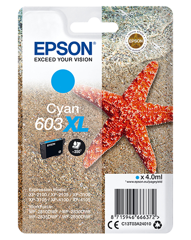 Epson 603XL Zeester Cyaan