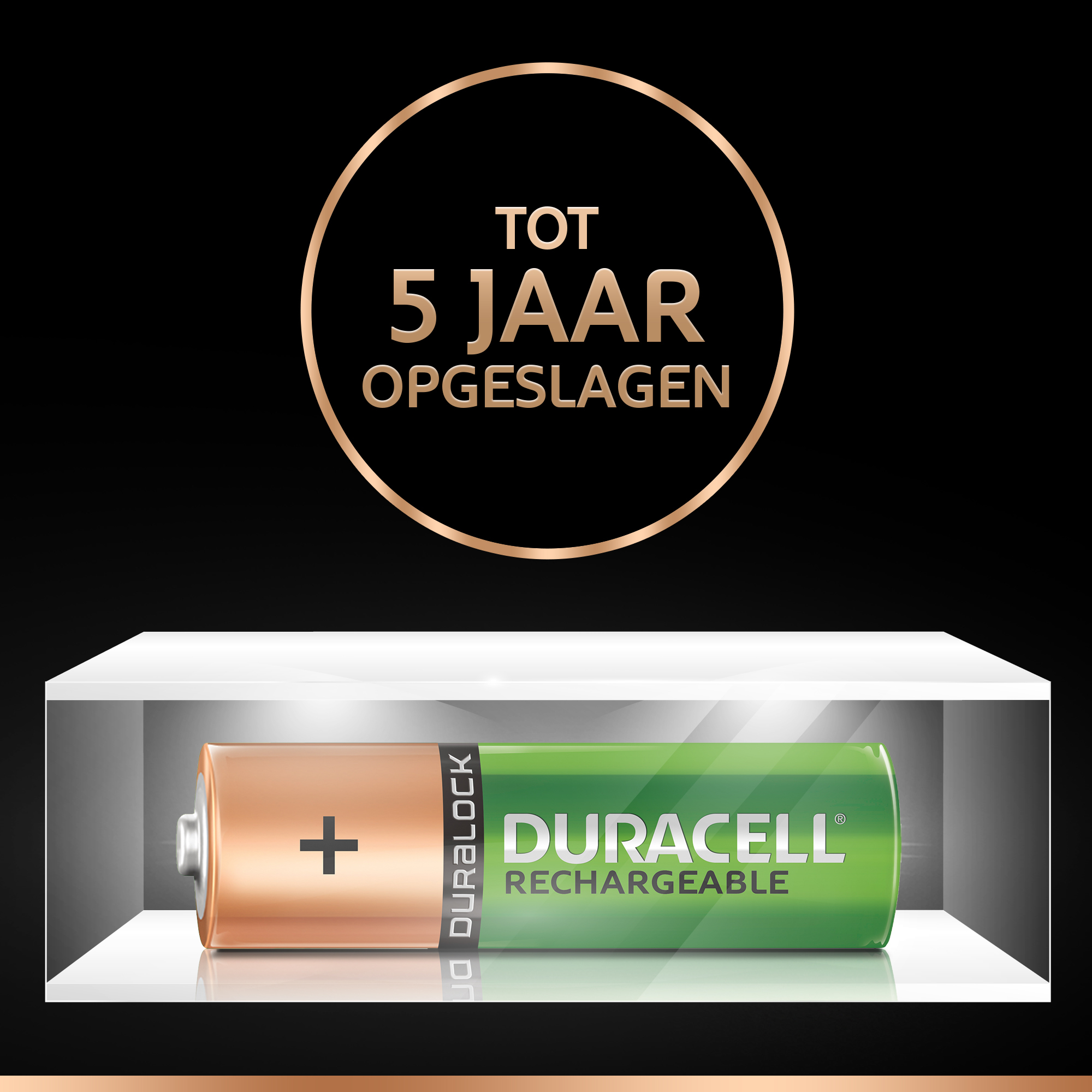 Duracell Batterij Recharge Ultra AA, 2500 mAh, 1.2V, NiMH, 4 Stuks