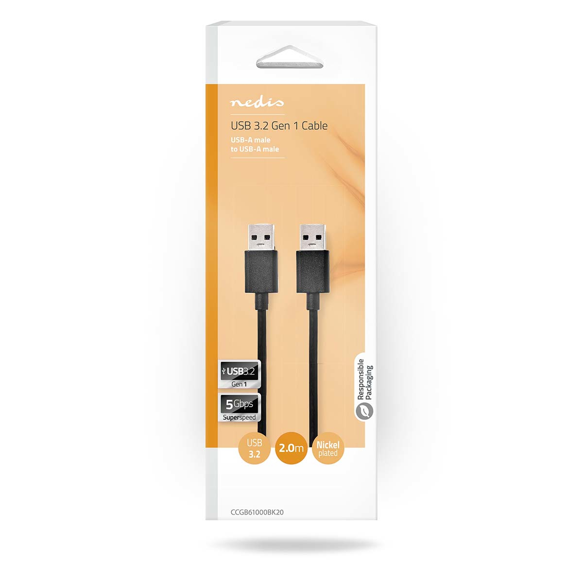Nedis USB Kabel 3.2 (gen1) | CCGB61000BK20