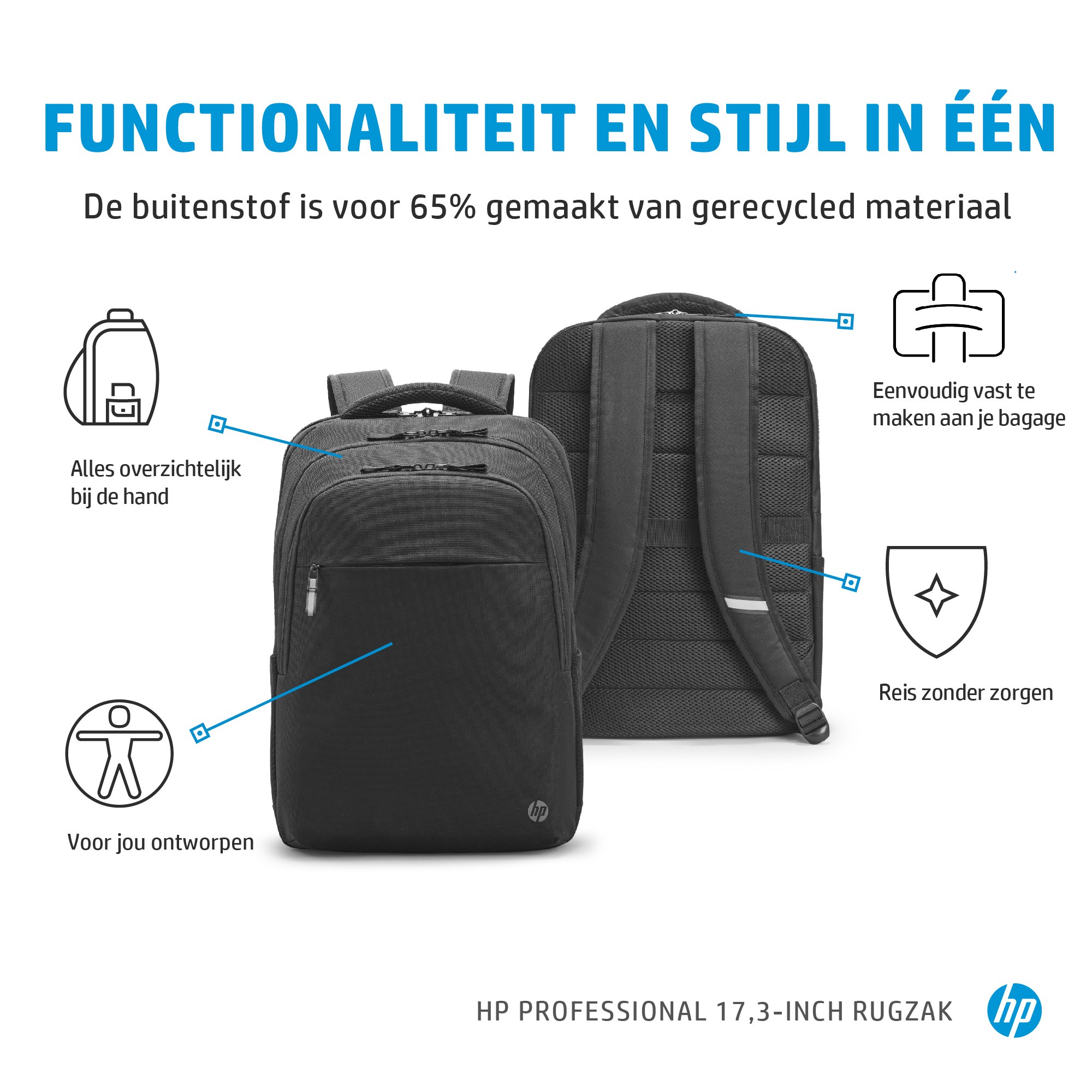 HP Tas Professional 17", Zwart