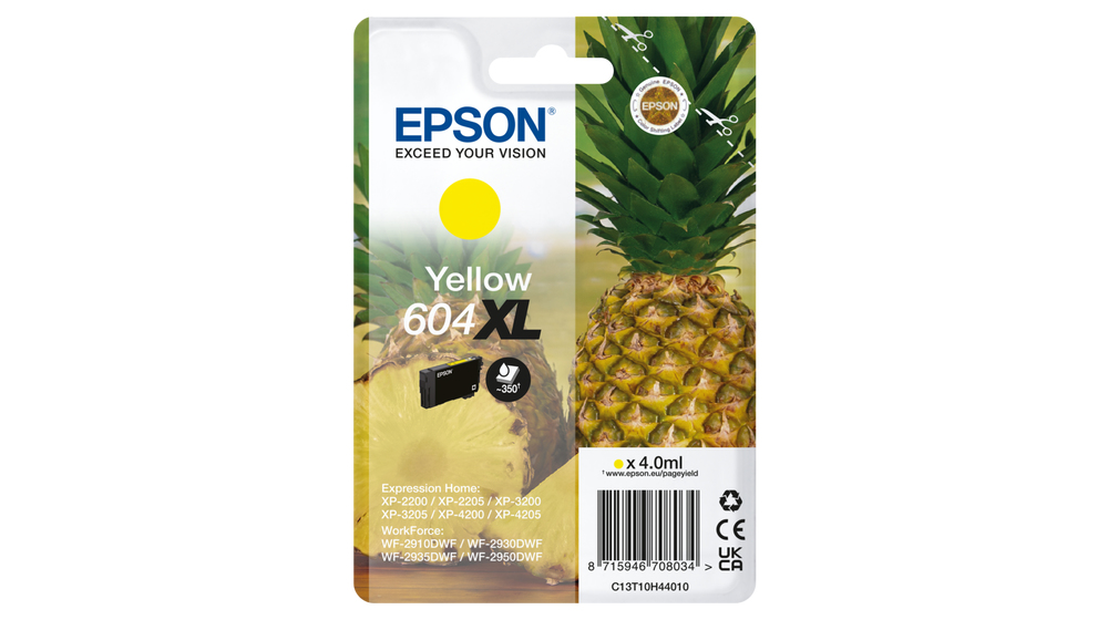 Epson Inkt, 604XL, Ananas, Yellow