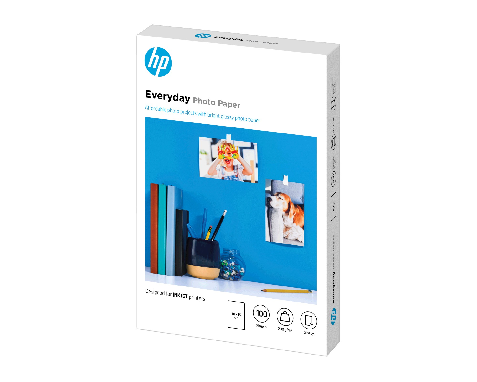 HP Everyday Photo Paper, Glossy, 200 gram, 10x15 cm (100 vel)