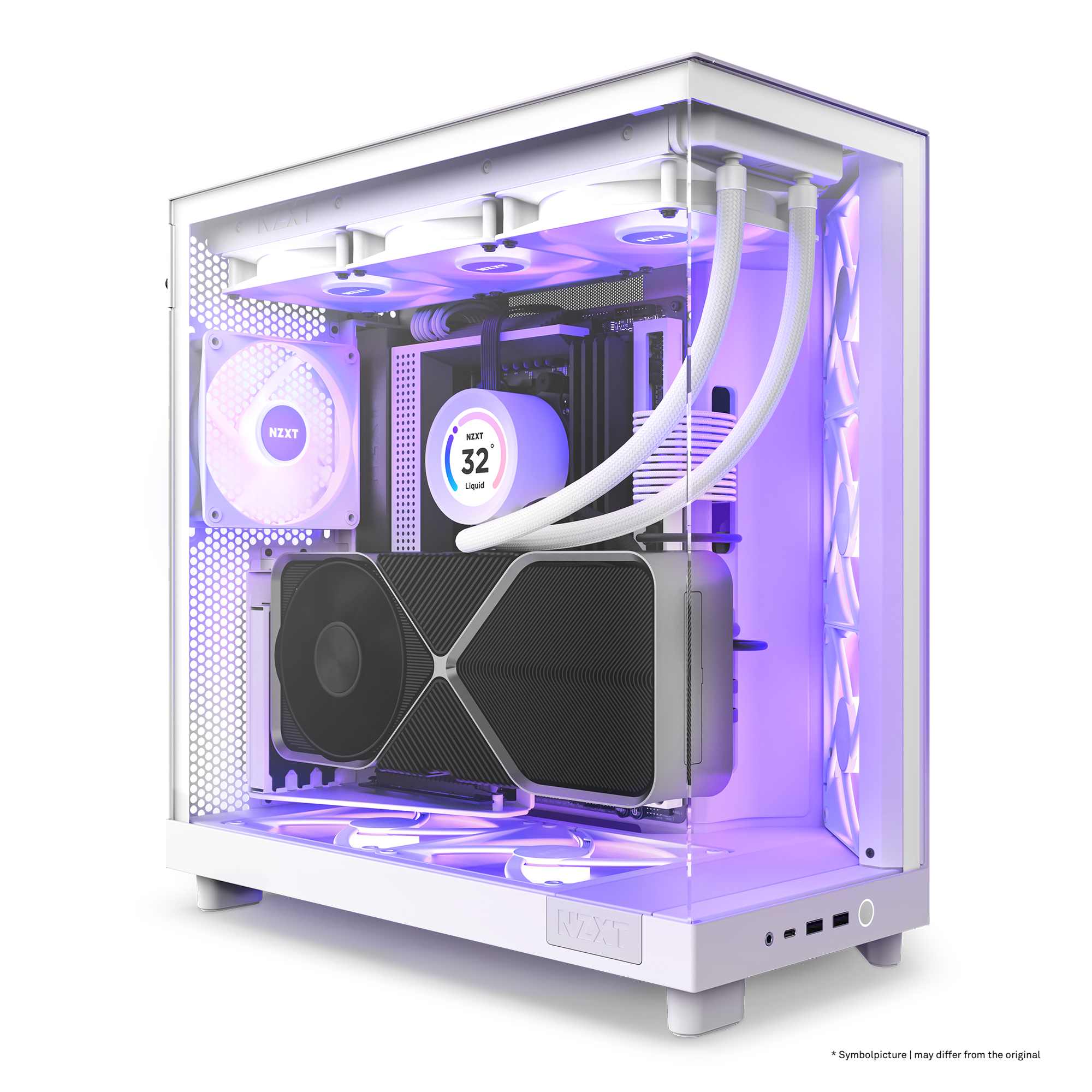 NZXT Kast H6 Flow RGB Wit