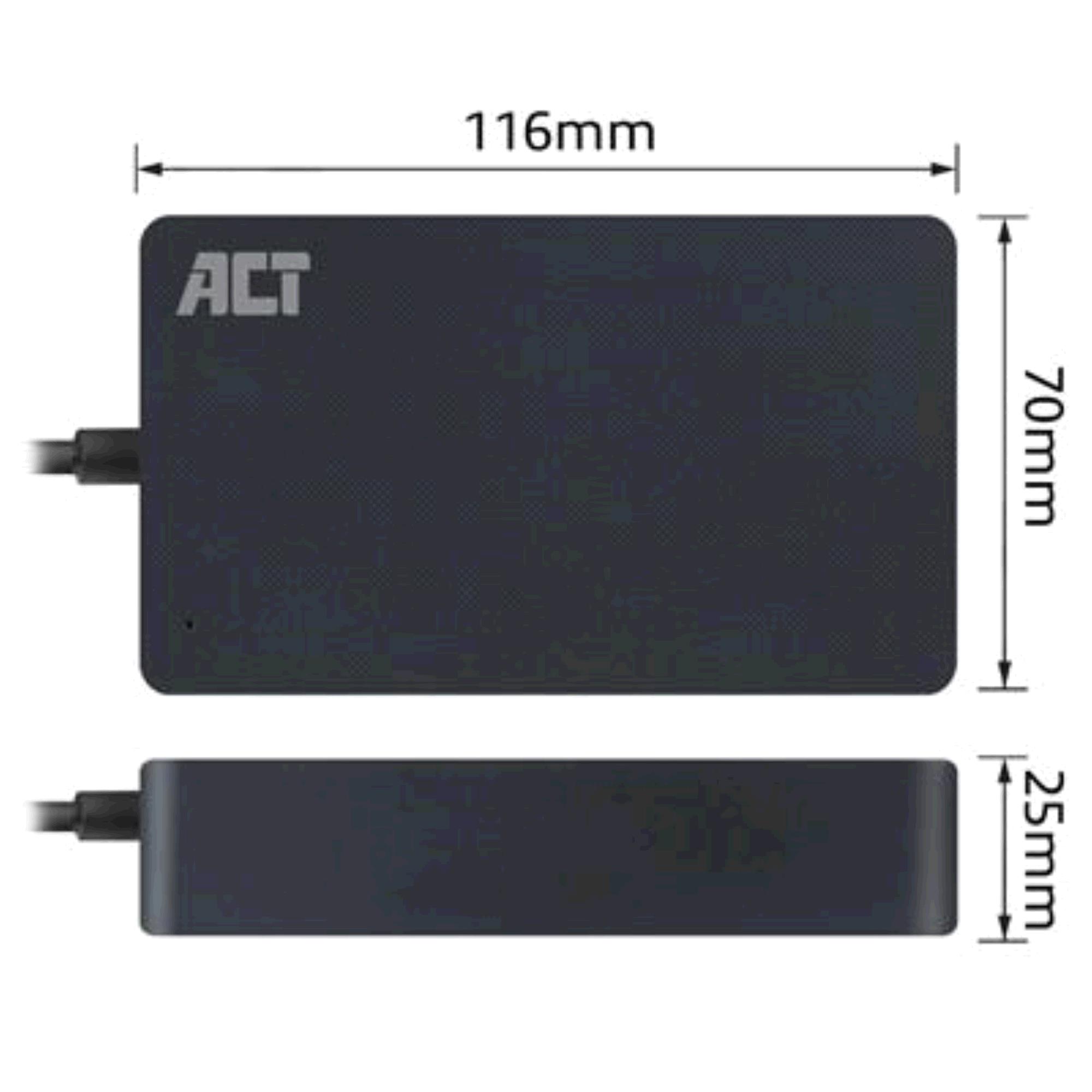 ACT Universele Notebook AC-Adapter 65W, 8 tips
