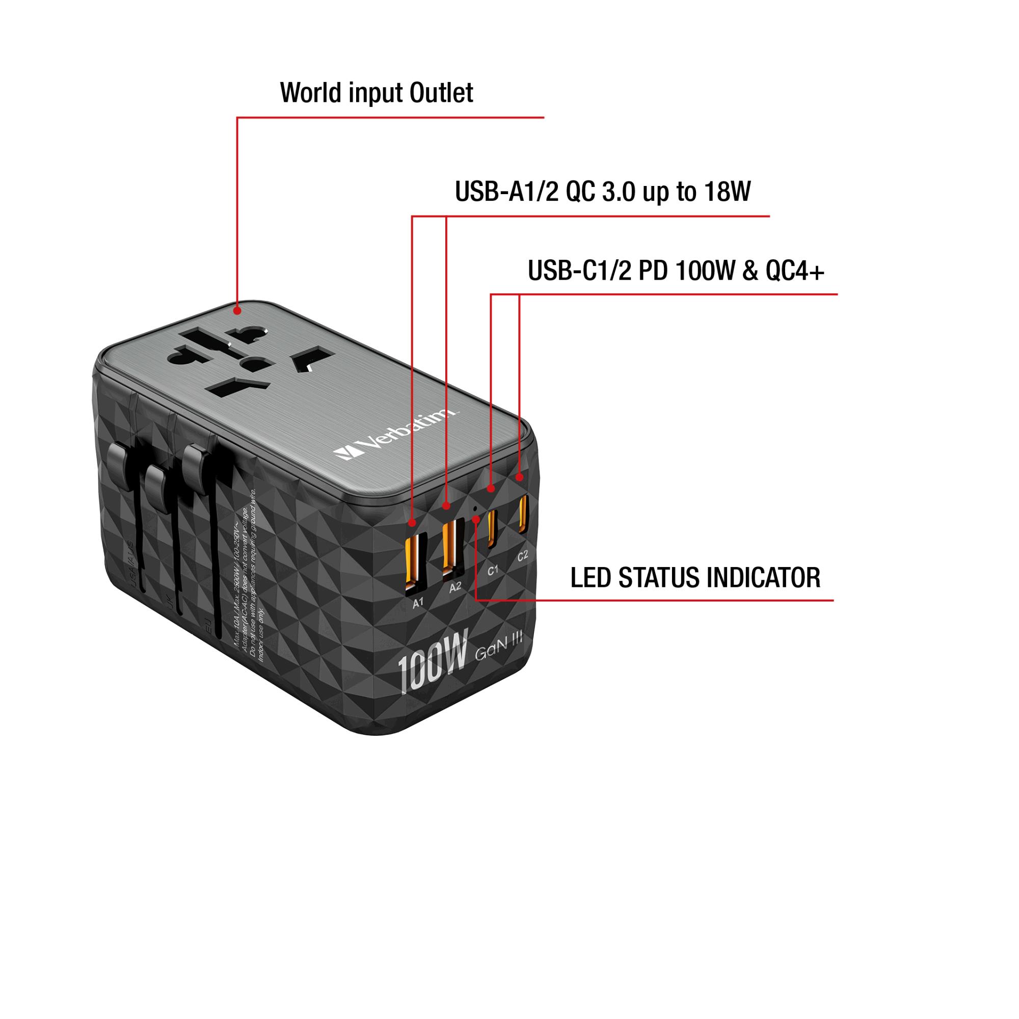 Verbatim USB Reisoplader | UTA-06