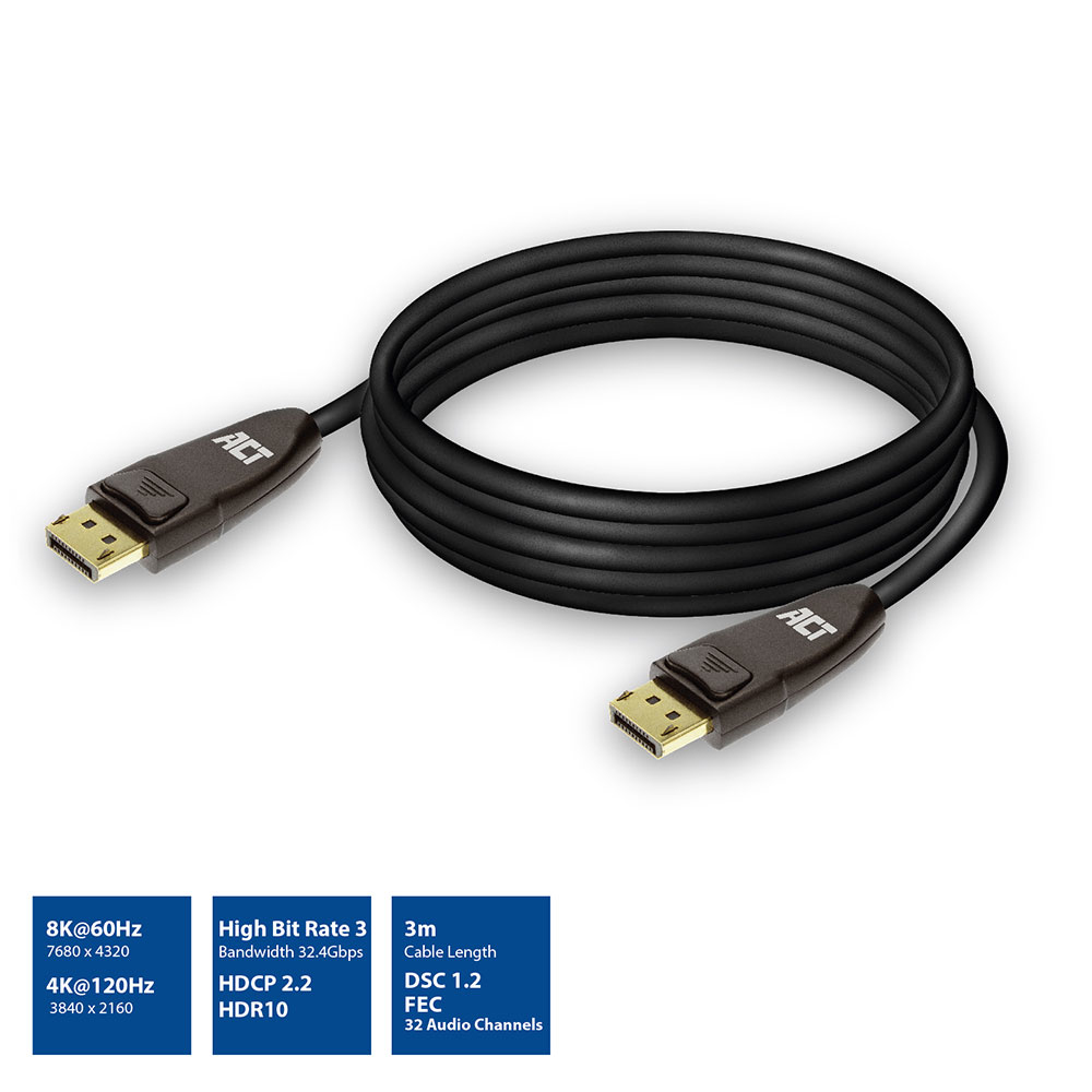 ACT DisplayPort Kabel 1.4 | 3m