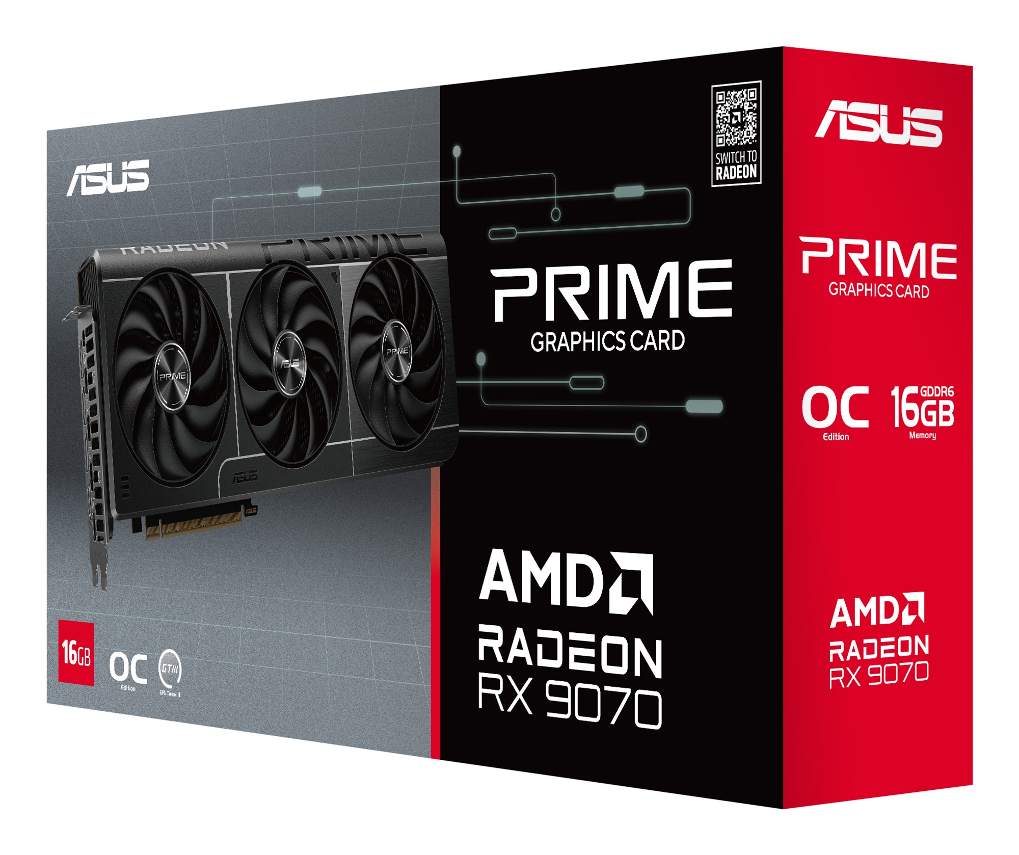 ASUS Prime Radeon RX 9070 EVO OC Edition 16GB GDDR6