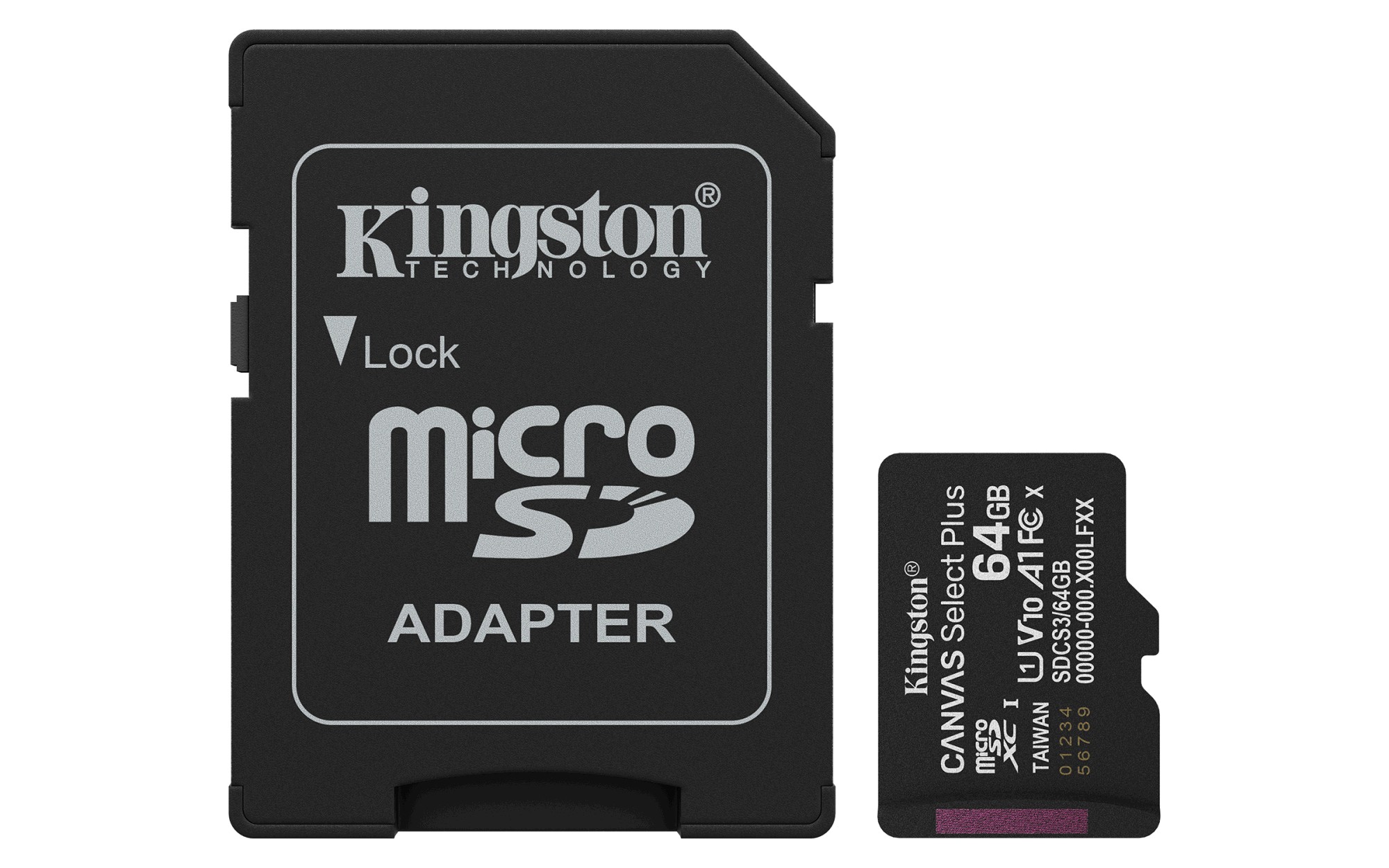 Kingston Flash Canvas Select Plus (3rd gen) 64GB, microSDHC, +Adapter