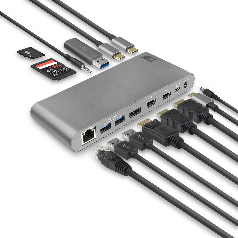 ACT USB-C/A 3.2 (gen1) Multiport Dockingstation