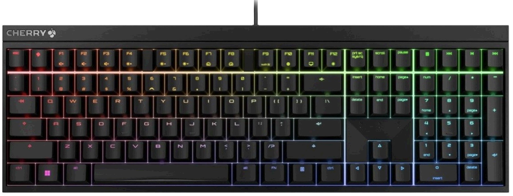 Cherry MX 2.0S RGB MX Blue, Zwart