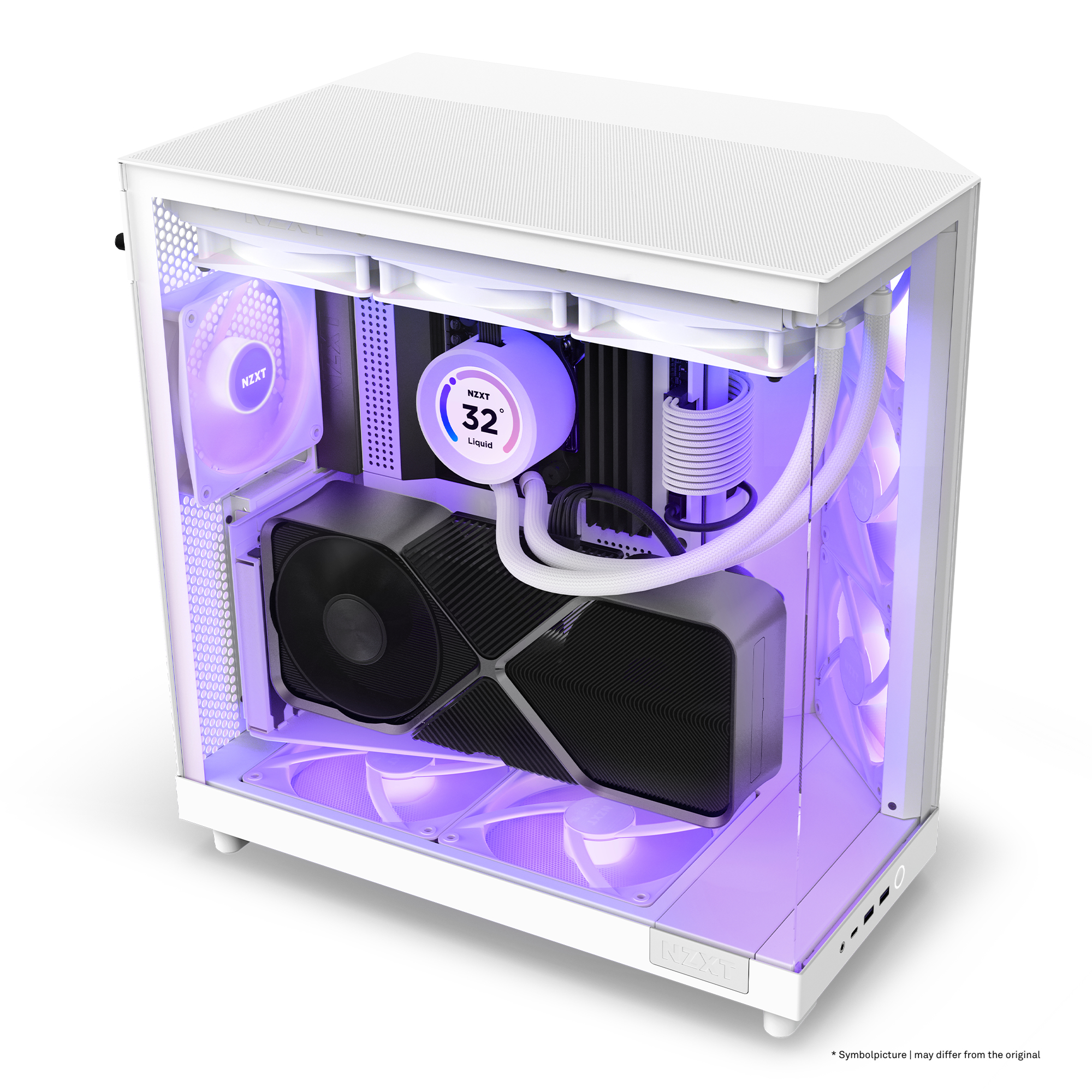 NZXT Kast H6 Flow RGB Wit