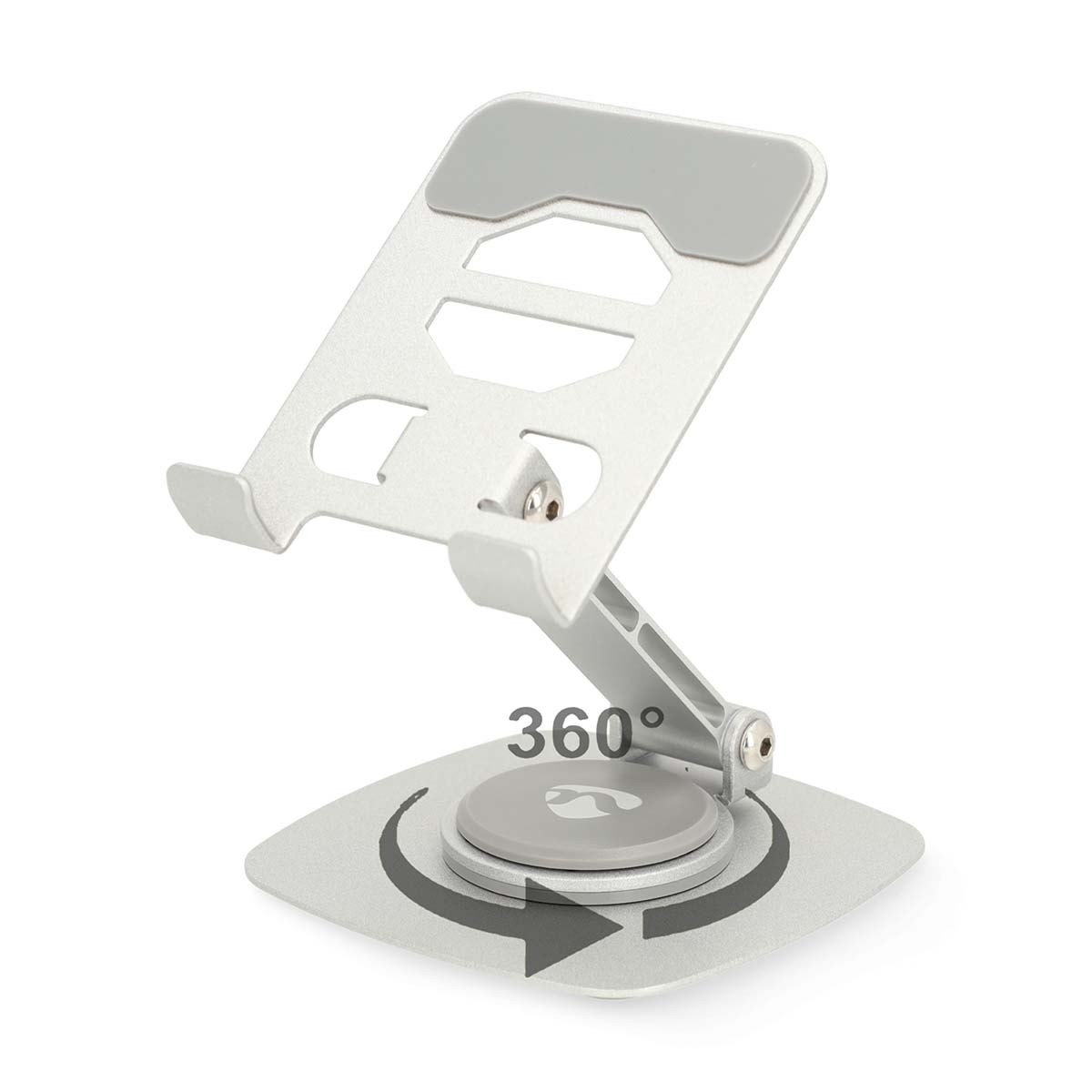 Nedis Smartphonestandaard, Draai- Kantelbaar, Zilver