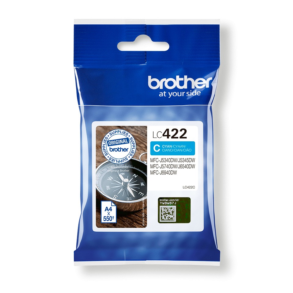 Brother Inkt LC-422C, Cyaan