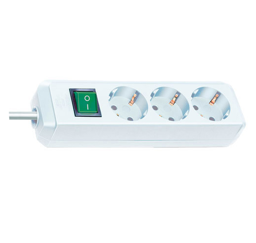 Brennenstuhl Eco-Line PDU met schakelaar, wit, 3x