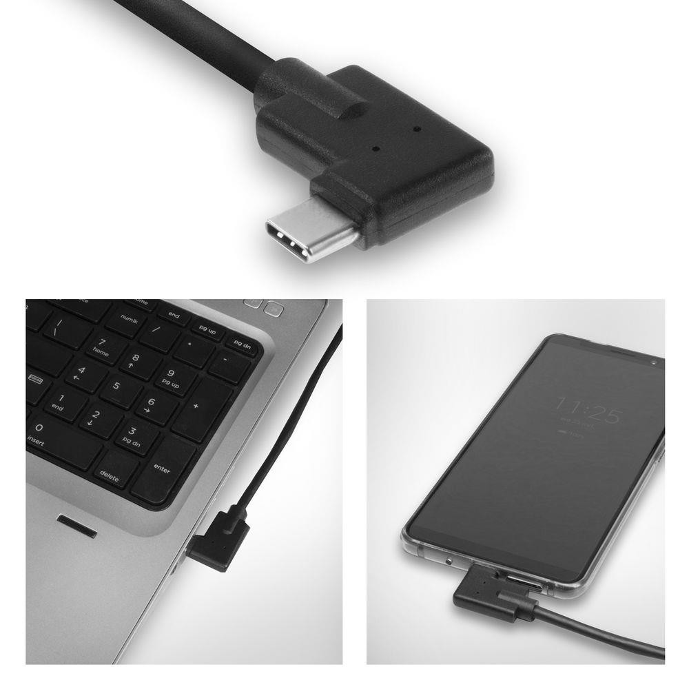 ACT USB Kabel 3.0 (gen1) USB-C (m)> USB-C (m), 1m, Haaks