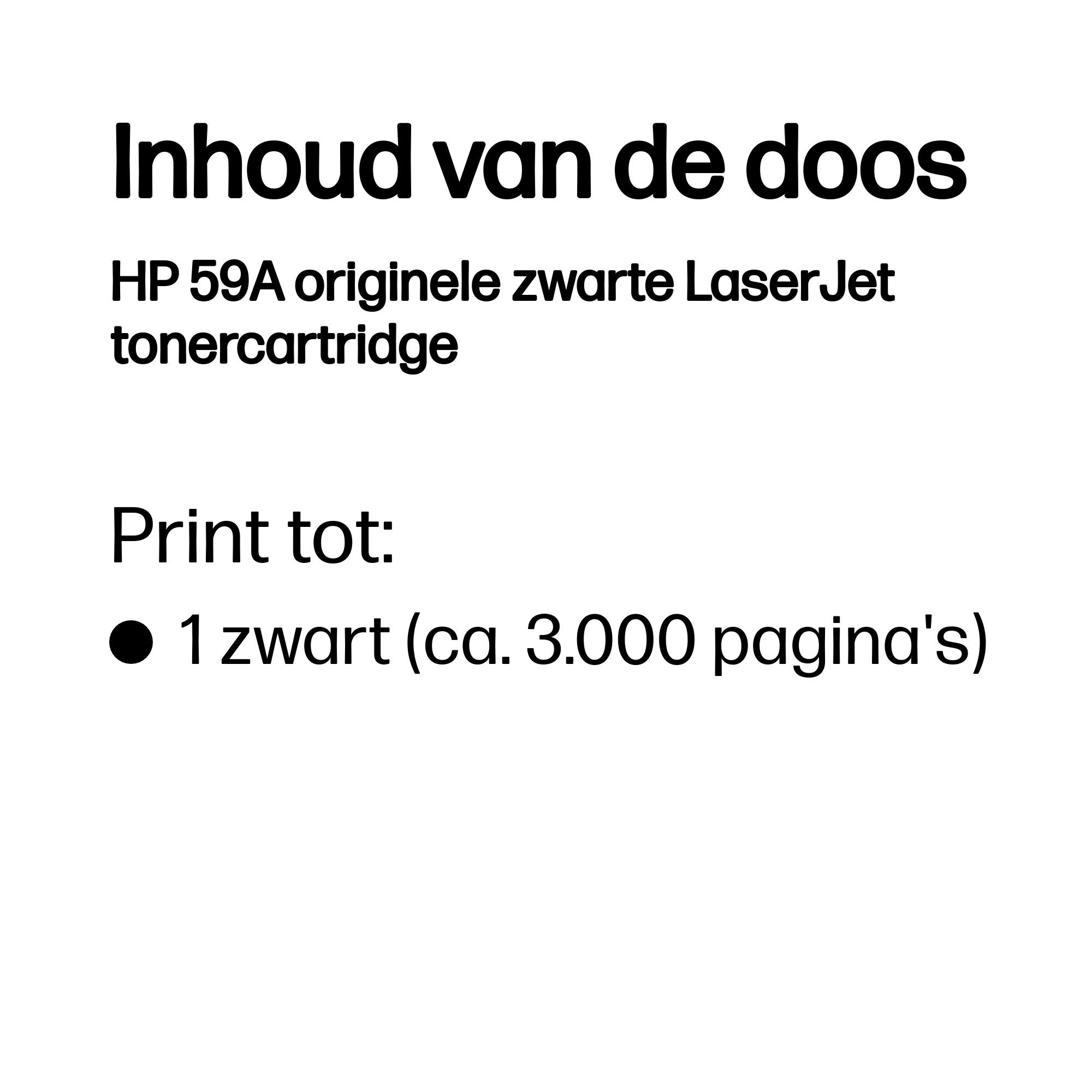 HP Toner CF259A (59A) Zwart