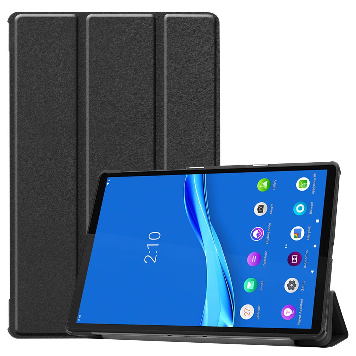Accezz Trifold Bookcase voor de Lenovo Tab M10 Plus / M10 FHD Plus - Zwart