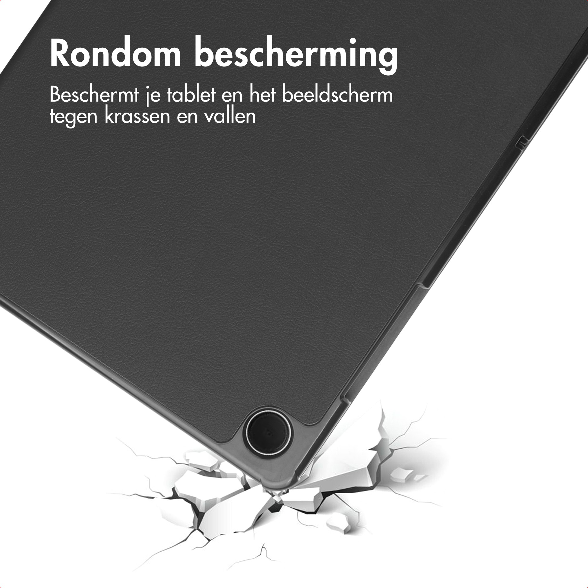 Accezz Trifold Bookcase voor de Samsung Galaxy Tab A9+ / A11+, Zwart